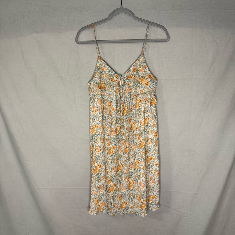Altard State Floral cami fit & Flare mini strappy dress size L Cottagecore Fairy